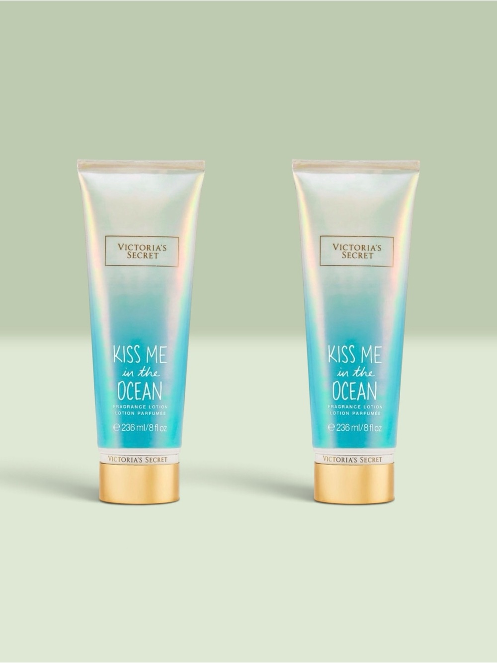 Victoria's Secret KISS ME IN THE OCEAN Fragrance Lotion ~ 8 fl.oz. ( Lot of 2 )